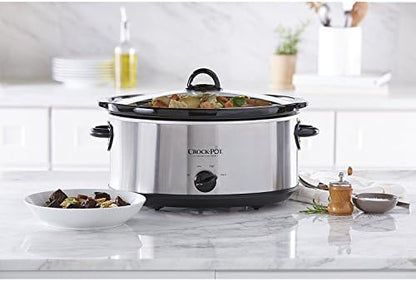 7 Quart Oval Manual Slow Cooker – Stainless Steel - Curated Catalog
