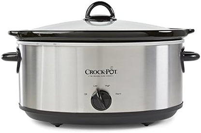 7 Quart Oval Manual Slow Cooker – Stainless Steel - Curated Catalog