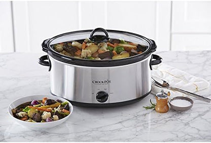 7 Quart Oval Manual Slow Cooker – Stainless Steel - Curated Catalog