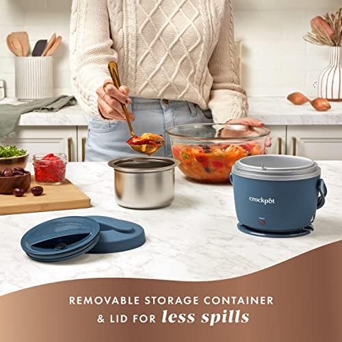 Electric Lunch Box Food Warmer 20oz – Faded Blue - Curated Catalog