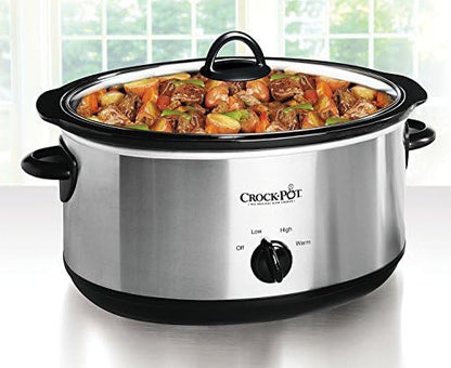 7 Quart Oval Manual Slow Cooker – Stainless Steel - Curated Catalog