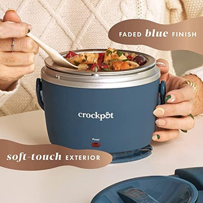 Electric Lunch Box Food Warmer 20oz – Faded Blue - Curated Catalog