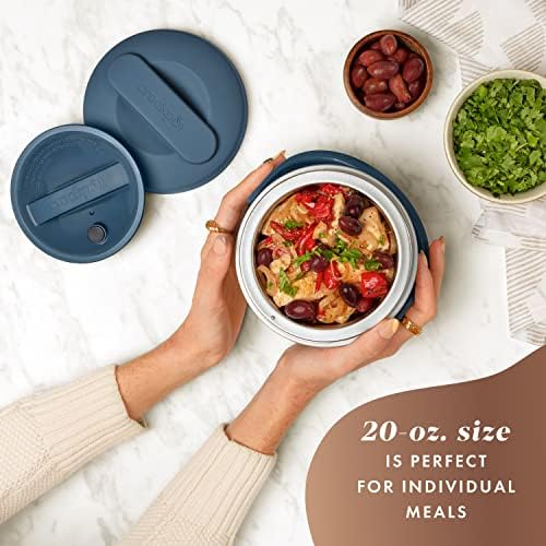 Electric Lunch Box Food Warmer 20oz – Faded Blue - Curated Catalog