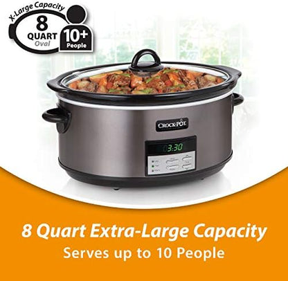 8 Quart Programmable Slow Cooker with Auto Warm - Curated Catalog