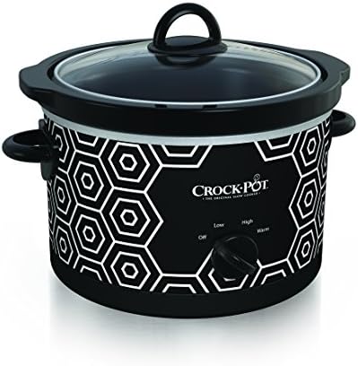 4.5 Quart Portable Slow Cooker – Black & White - Curated Catalog