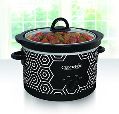 4.5 Quart Portable Slow Cooker – Black & White - Curated Catalog