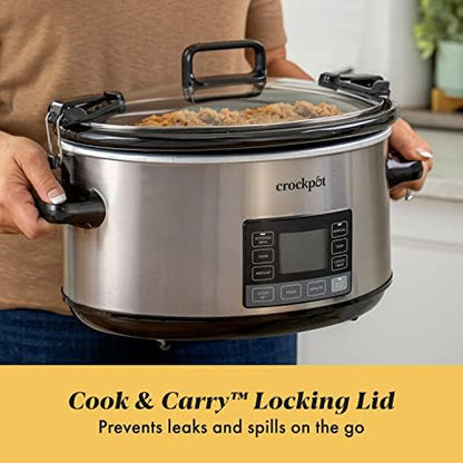 7 Quart Portable Programmable Slow Cooker with Timer - Curated Catalog
