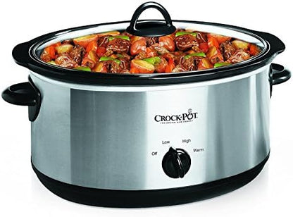 7 Quart Oval Manual Slow Cooker – Stainless Steel - Curated Catalog