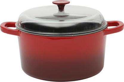 3 Quart Enameled Cast Iron Dutch Oven – Aqua - Curated Catalog