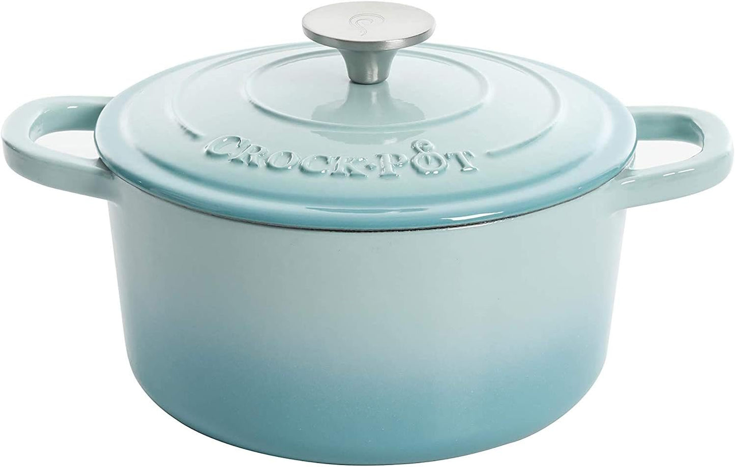3 Quart Enameled Cast Iron Dutch Oven – Aqua - Curated Catalog