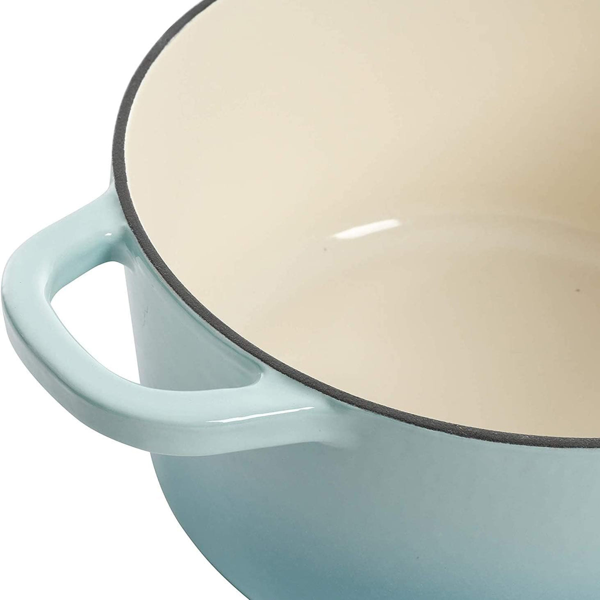 3 Quart Enameled Cast Iron Dutch Oven – Aqua - Curated Catalog