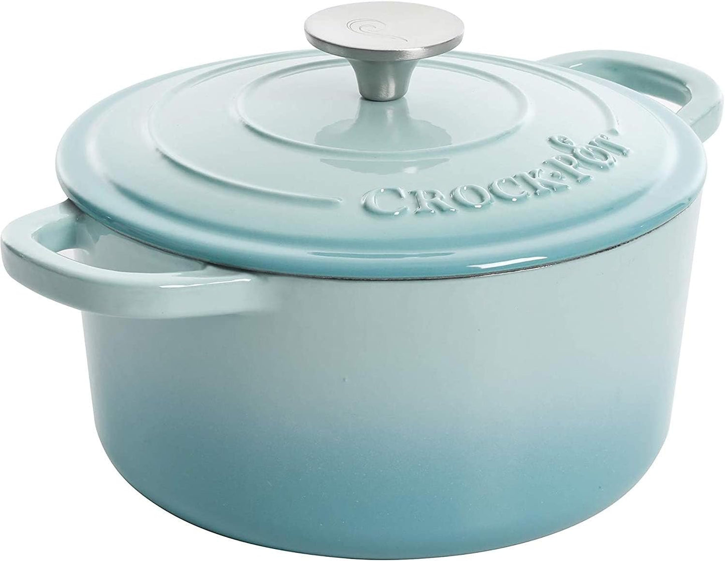 3 Quart Enameled Cast Iron Dutch Oven – Aqua - Curated Catalog